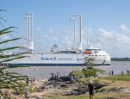 Arrivée de Canopée au Port de Pariacabo en Guyane le 21/02/2023